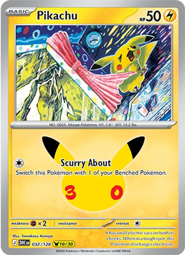 Pikachu #032 — 30th Celebration