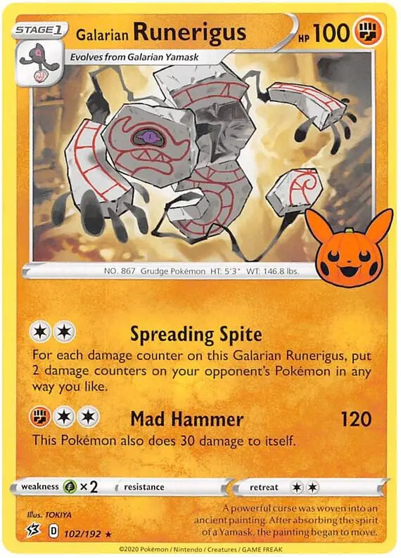 Carte Pokémon Galarian Runerigus #102 — Trick or Trade BOOster Bundle 2023