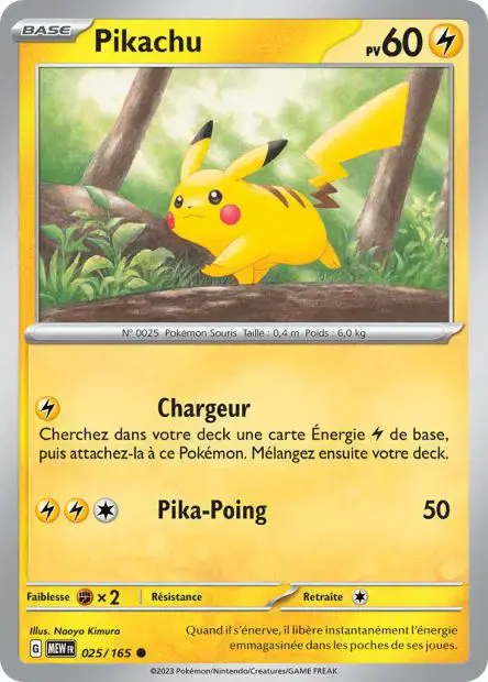 Carte Pokémon Pikachu #025 Stamp — Pokémon 151