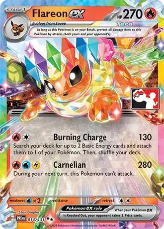 Flareon ex #014/131 S7 — Play! Pokémon Prize Pack Series