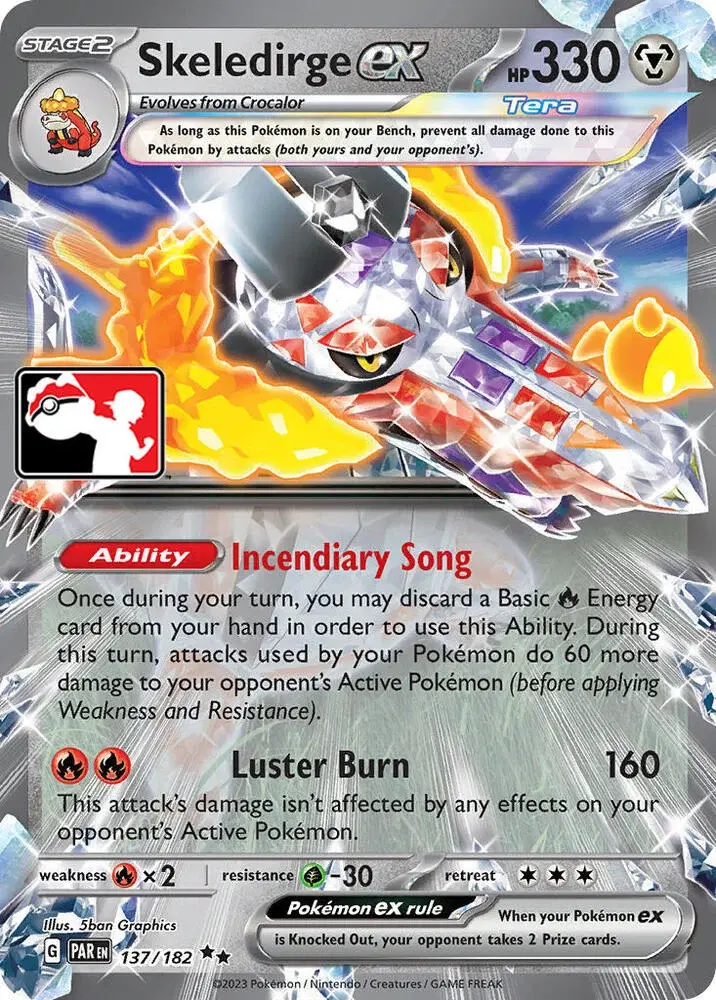 Skeledirge ex #137/182 S5 — Play! Pokémon Prize Pack Series