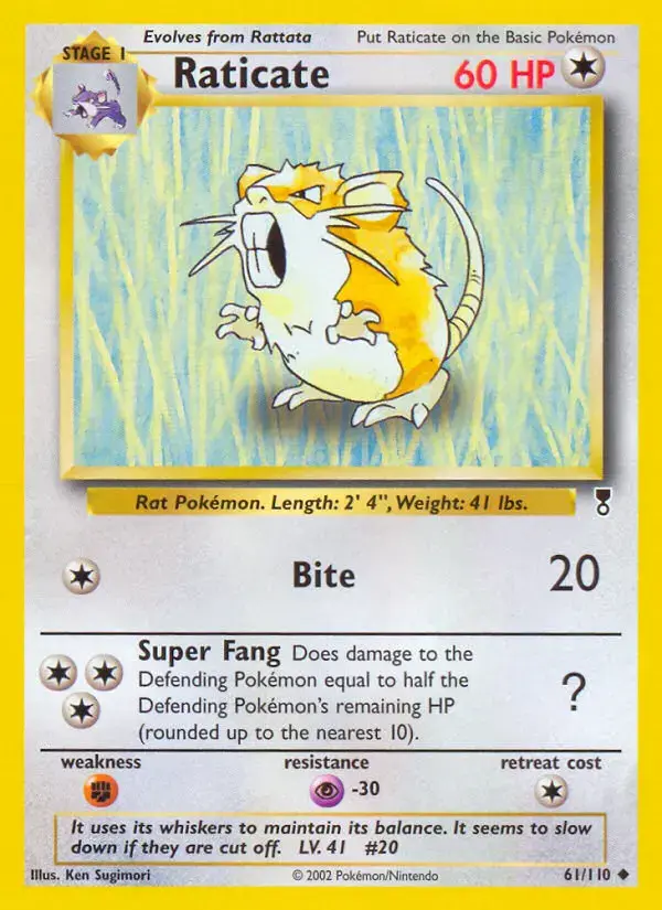 Carte Pokémon Rattatac #61 — Legendary Collection