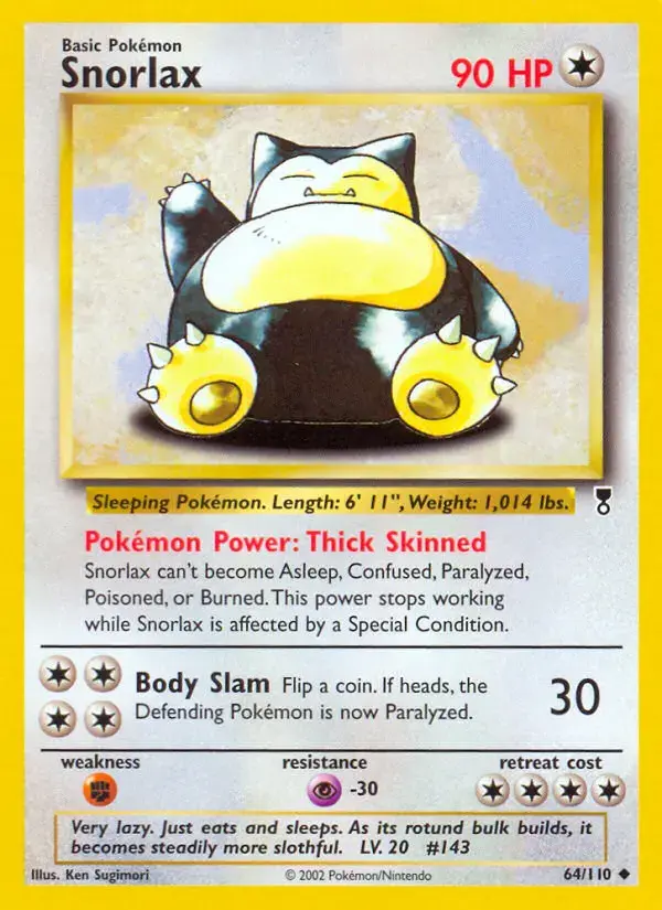 Carte Pokémon Ronflex #64 — Legendary Collection