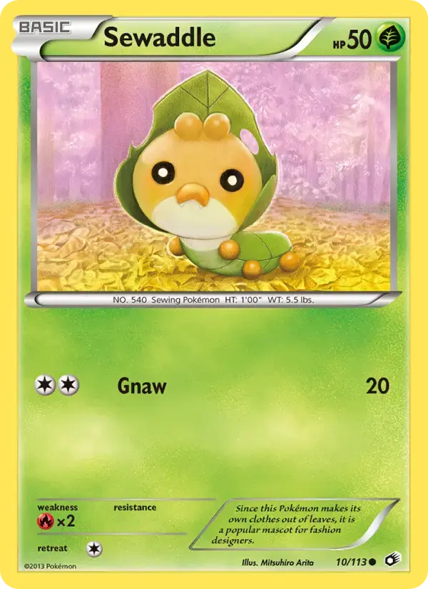 Carte Pokémon Sewaddle #10 — Trésors Légendaires