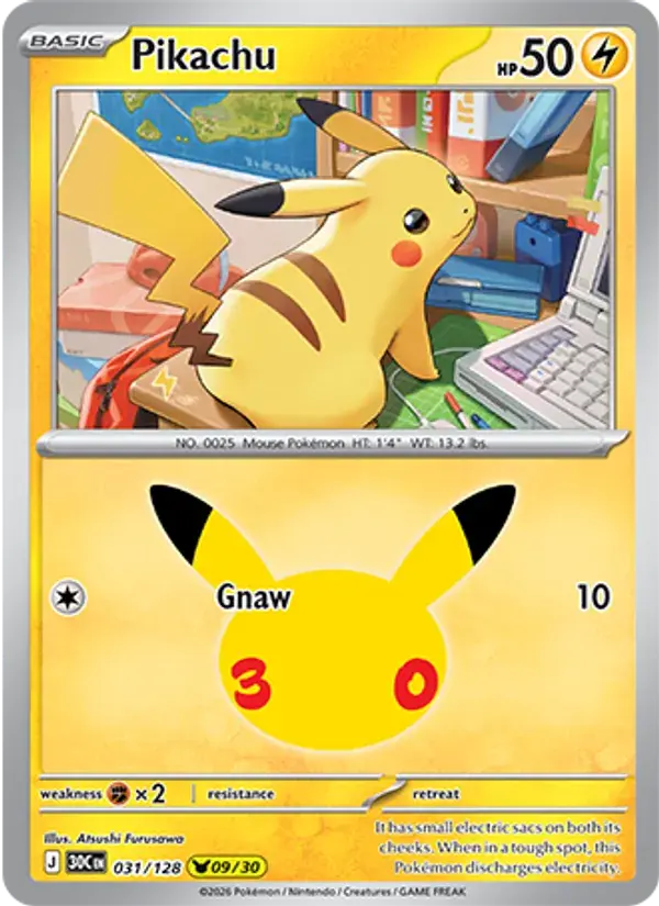 Pikachu #031 — 30th Celebration