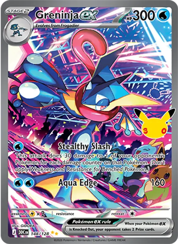 Greninja ex #148 — 30th Celebration