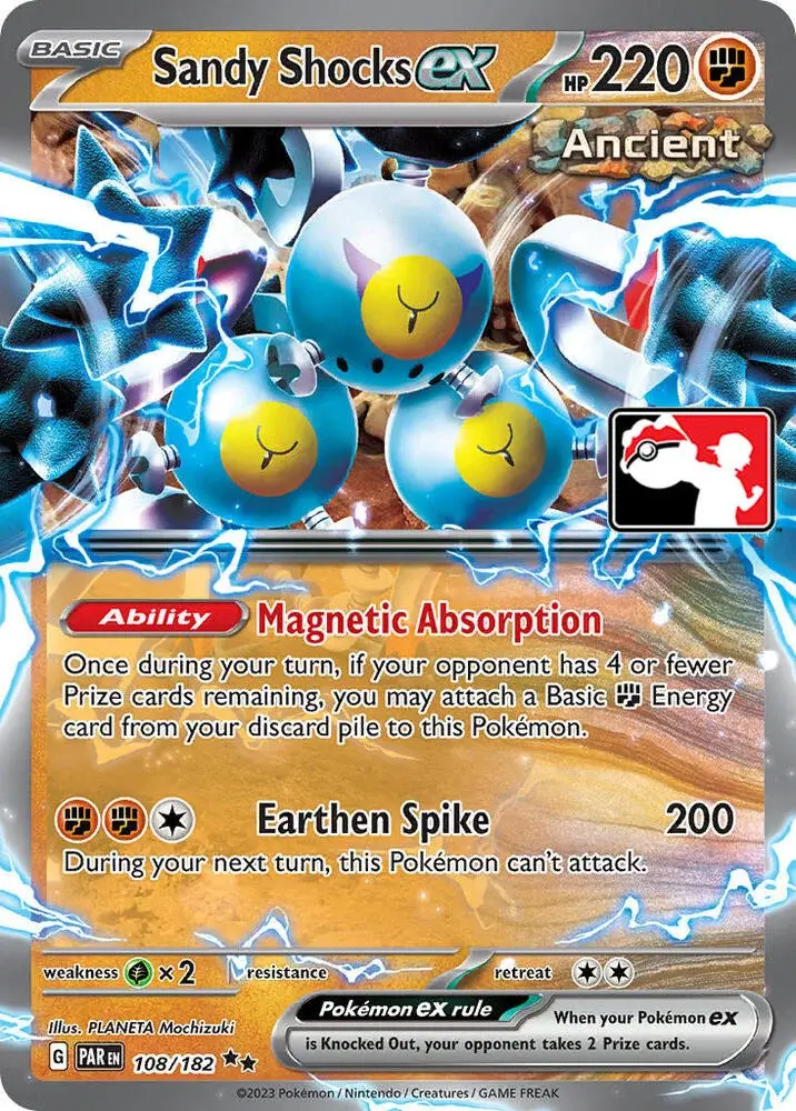 Sandy Shocks ex #108/182 S5 — Play! Pokémon Prize Pack Series