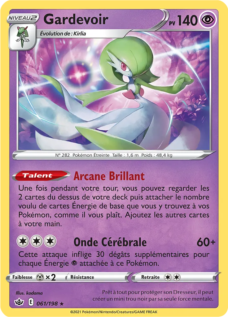 Carte Pokémon Gardevoir #061 Non Holo — Règne de Glace