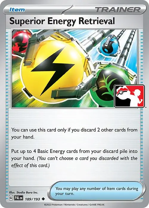 Superior Energy Retrieval #189/193 S4 Holo — Play! Pokémon Prize Pack Series