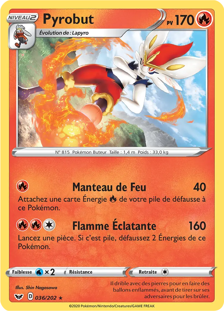 Carte Pokémon Pyrobut #036 Cracked Ice — Épée et Bouclier
