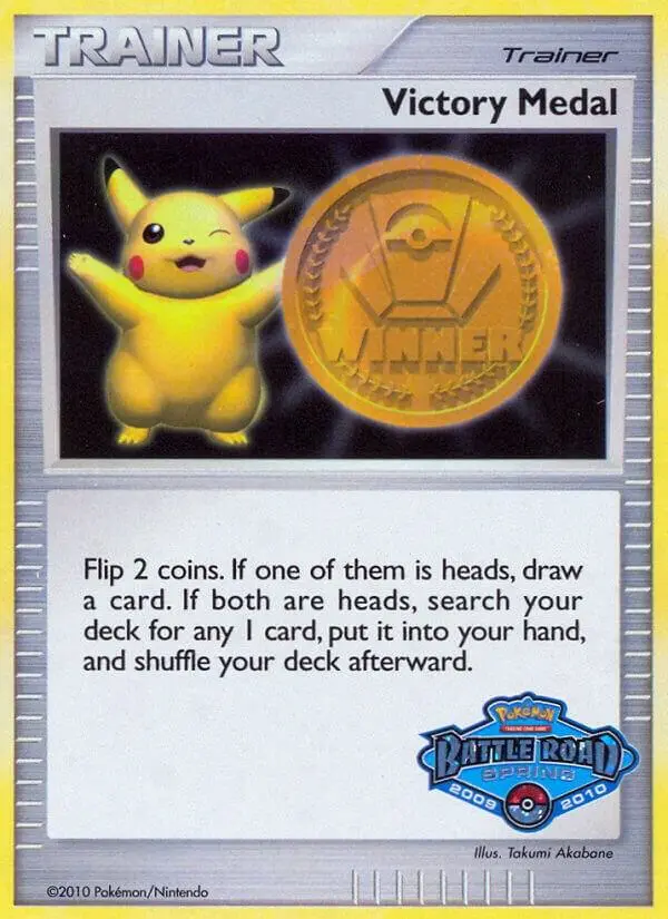 Carte Pokémon Victory Medal (Or — Battle Road Printemps 2009-2010) #7 — Promos Non Numérotées