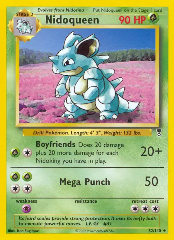 Carte Pokémon Nidoqueen #32 — Legendary Collection