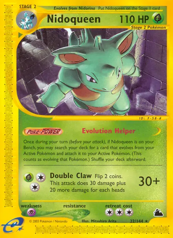 Carte Pokémon Nidoqueen #22 — Skyridge