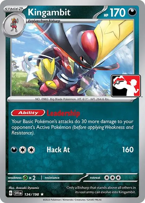 Kingambit #134/198 S3 — Play! Pokémon Prize Pack Series