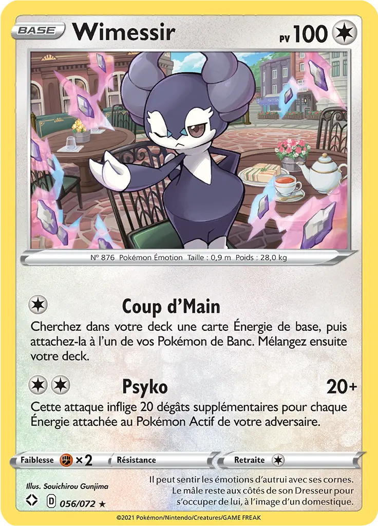 Carte Pokémon Wimessir #056 Non Holo — Destinées Radieuses