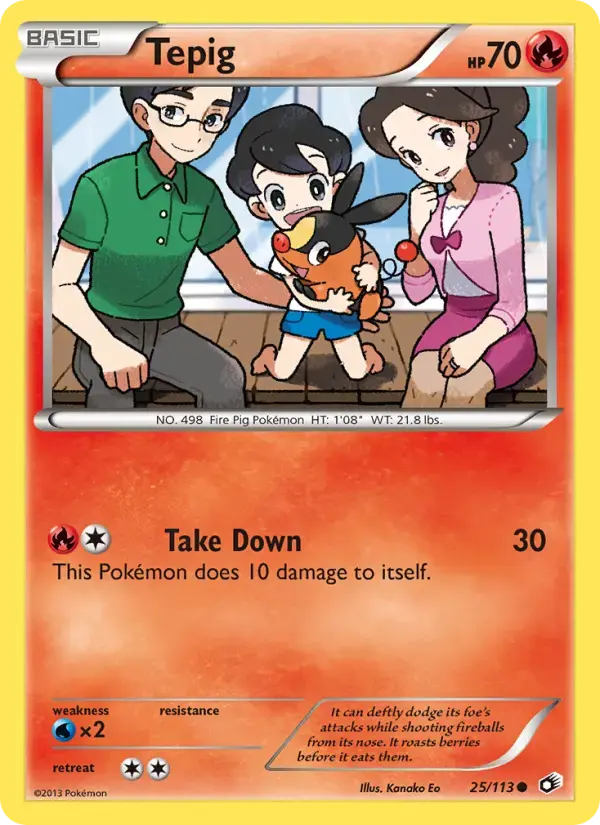 Carte Pokémon Tepig #25 — Trésors Légendaires