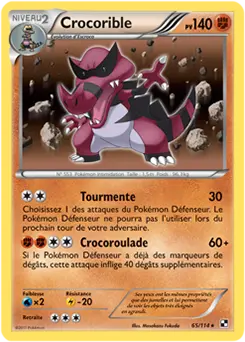 Carte Pokémon Crocorible #065 Cracked Ice — Noir et Blanc