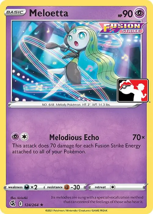Meloetta #124/264 S2 — Play! Pokémon Prize Pack Series