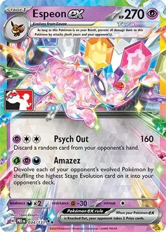 Espeon ex #034/131 S7 — Play! Pokémon Prize Pack Series