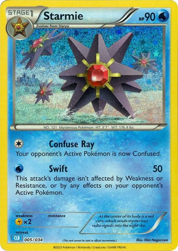 Carte Pokémon Starmie #005 — Deck Tortank & Suicune-ex