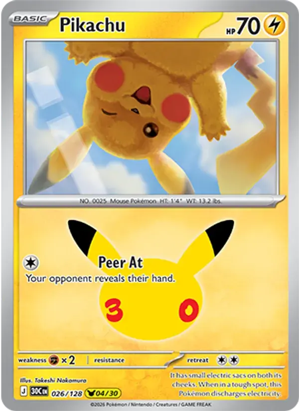 Pikachu #026 — 30th Celebration