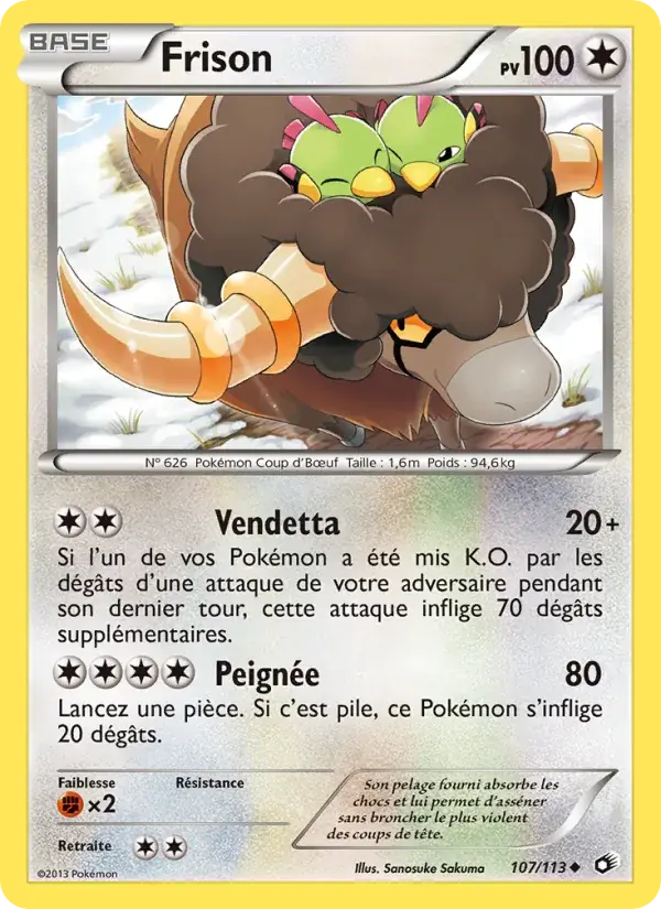 Carte Pokémon Frison #107 — Trésors Légendaires