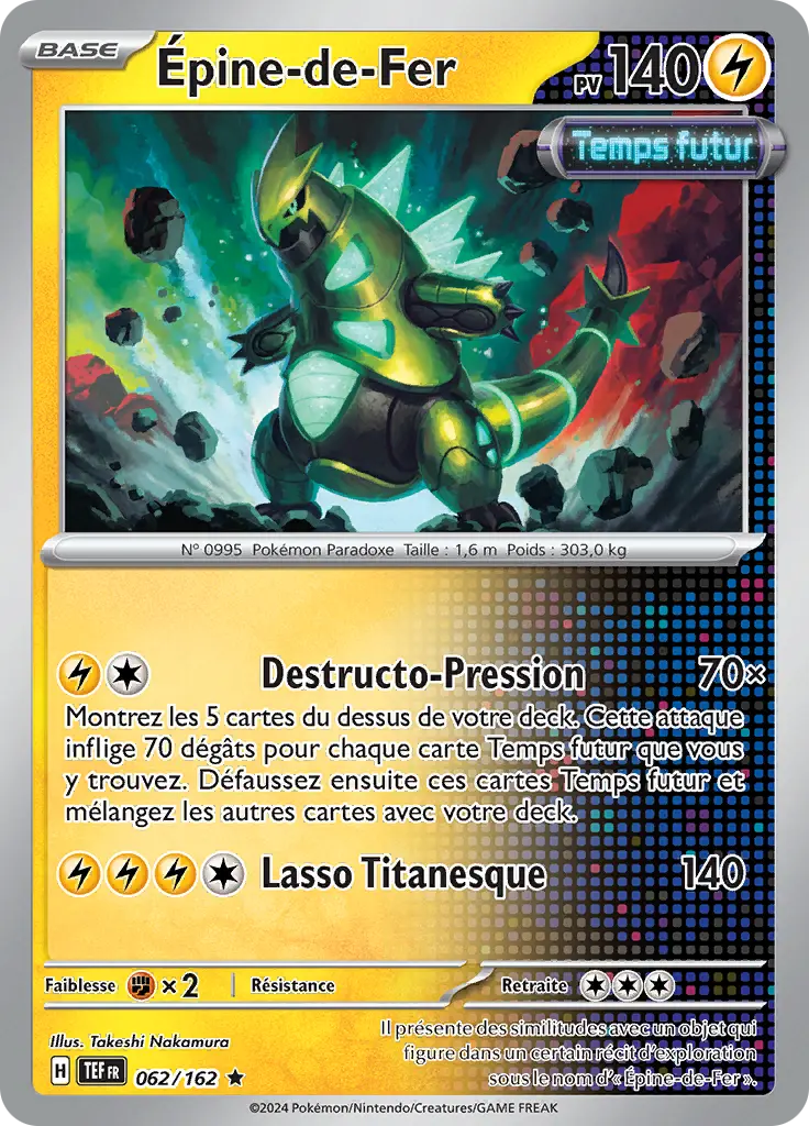 Carte Pokémon Épine-de-Fer #062 Non Holo — Forces Temporelles