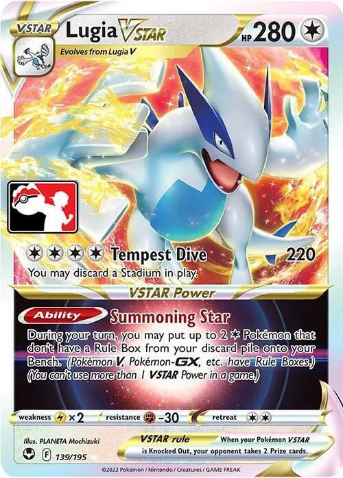 Lugia VSTAR #139/195 S3 — Play! Pokémon Prize Pack Series