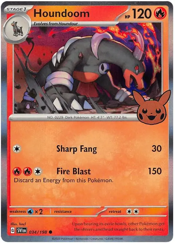 Carte Pokémon Houndoom #034 — Trick or Trade BOOster Bundle 2023