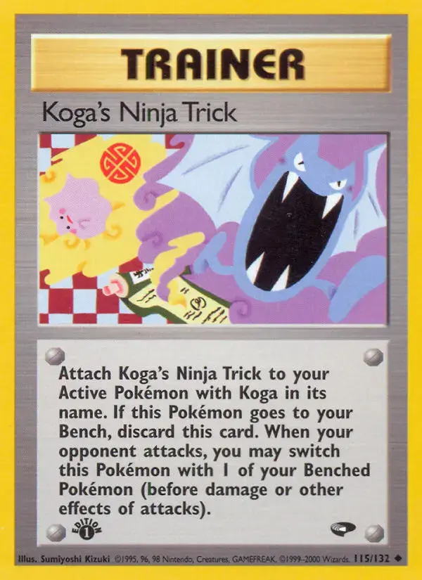 Carte Pokémon Koga's Ninja Trick #115 — Gym Challenge