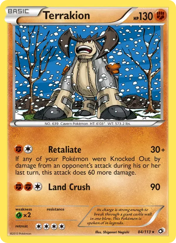 Carte Pokémon Terrakion #84 — Trésors Légendaires