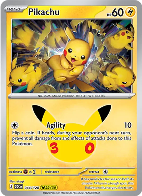 Pikachu #044 — 30th Celebration