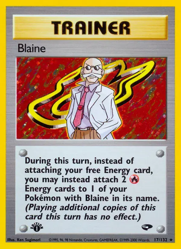 Carte Pokémon Blaine #17 — Gym Challenge