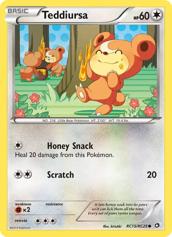 Carte Pokémon Teddiursa #RC15 — Trésors Légendaires