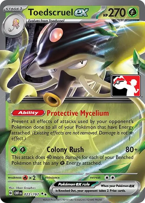 Toedscruel ex #022/197 S4 — Play! Pokémon Prize Pack Series