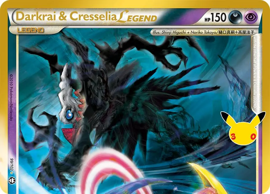 Darkrai & Cresselia Legend (Top) #99/102 — 30th Celebration