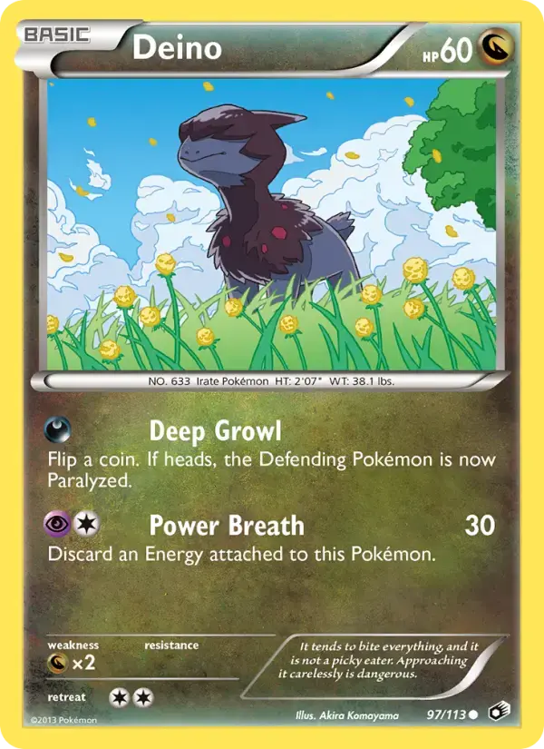 Carte Pokémon Deino #97 — Trésors Légendaires