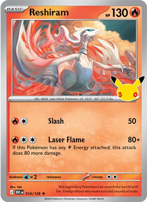 Reshiram #014 — 30th Celebration