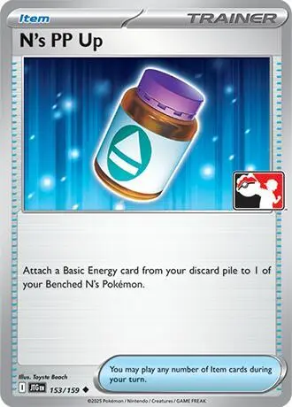 N's PP Up #153/159 S7 Holo — Play! Pokémon Prize Pack Series