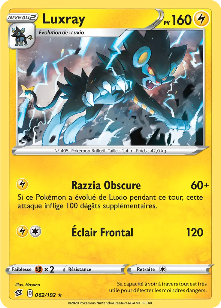 Carte Pokémon Luxray #062 Non Holo — Clash des Rebelles