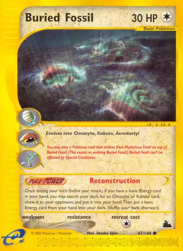 Carte Pokémon Buried Fossil #47 — Skyridge