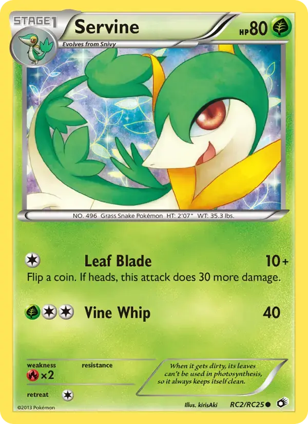 Carte Pokémon Servine #RC2 — Trésors Légendaires