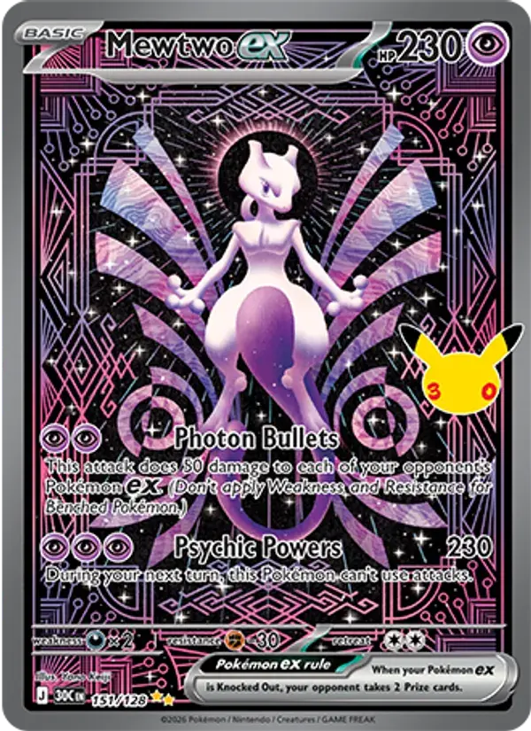 Mewtwo ex #151 — 30th Celebration