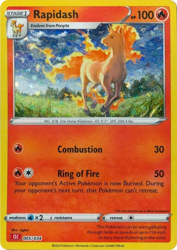 Carte Pokémon Rapidash #005 — Deck Dracaufeu & Ho-Oh-ex