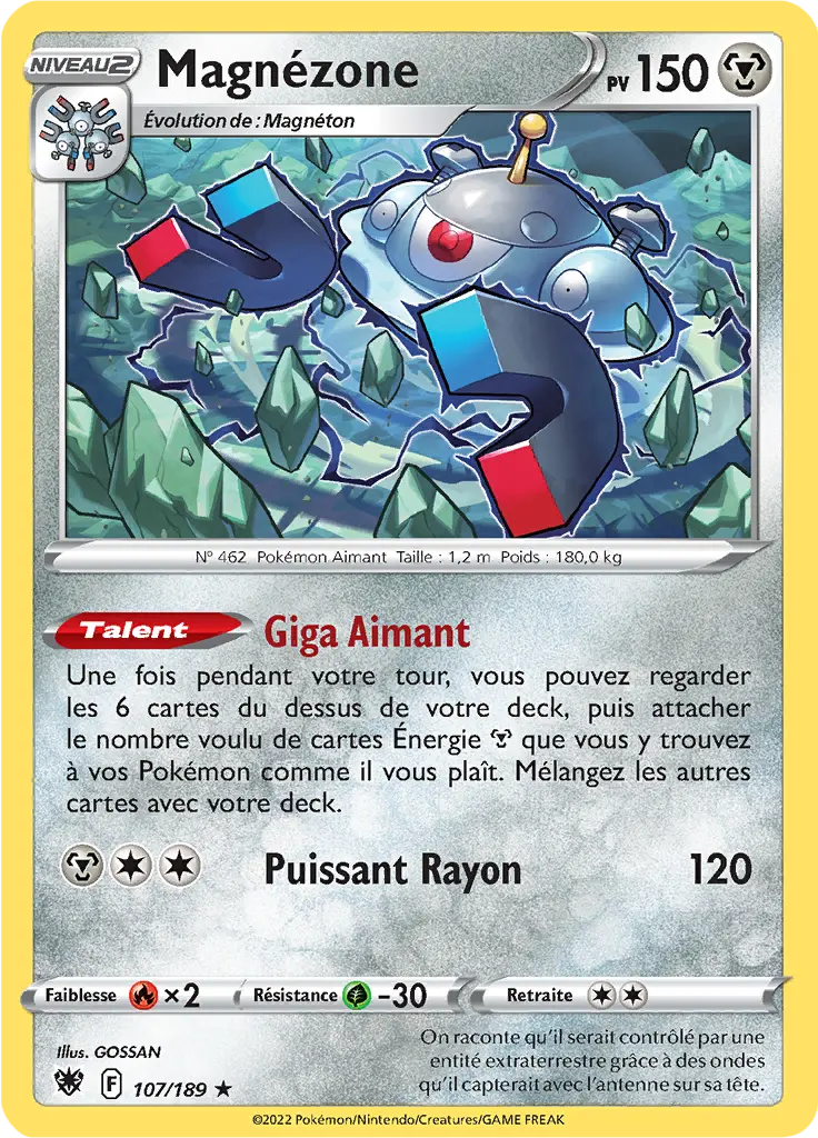 Carte Pokémon Magnézone #107 Non Holo — Astres Radieux