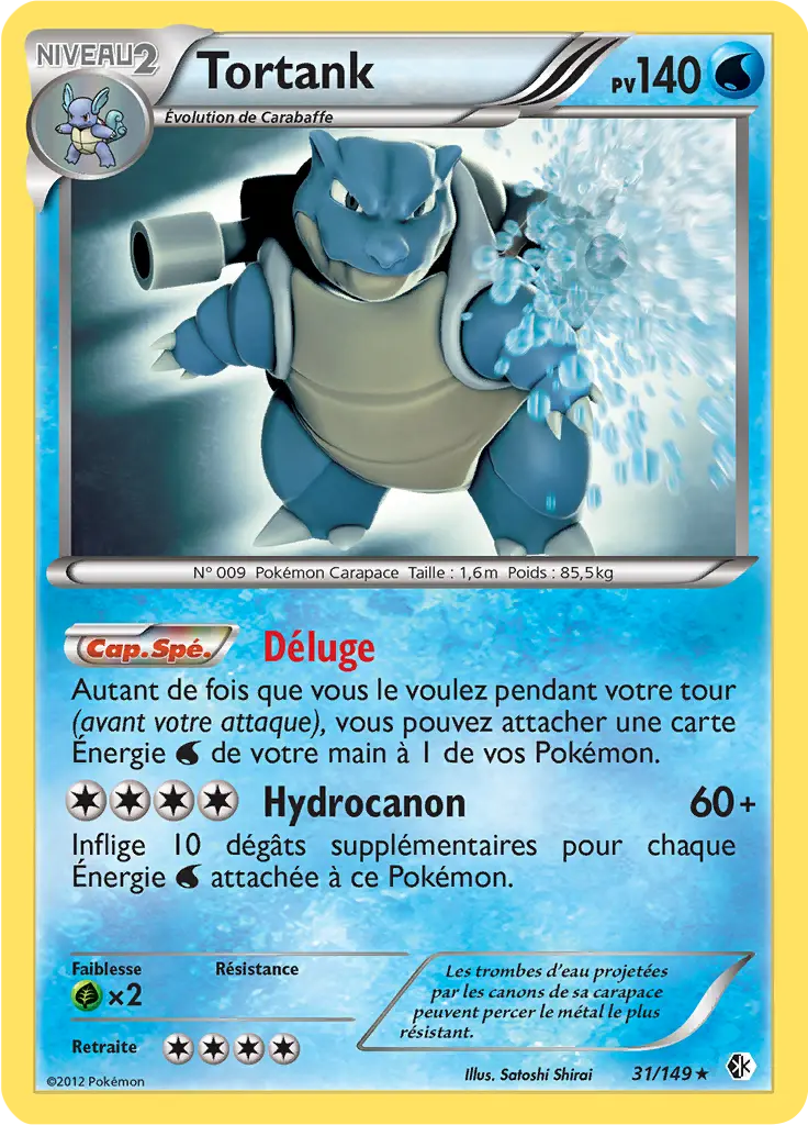 Carte Pokémon Tortank #031 Non Holo — Frontières Franchies