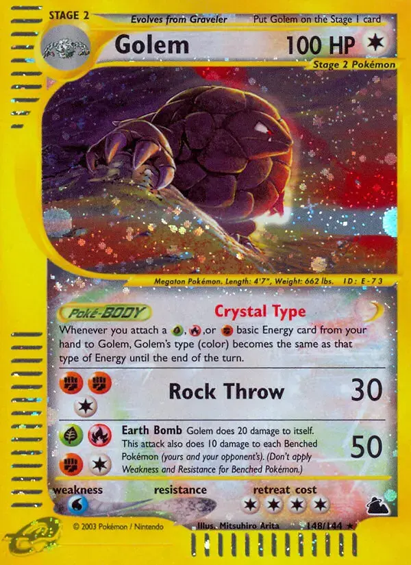 Carte Pokémon Grolem #148 — Skyridge