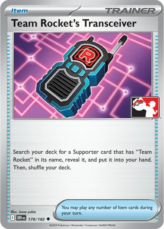 Team Rocket's Transceiver #178/182 S8 — Play! Pokémon Prize Pack Series
