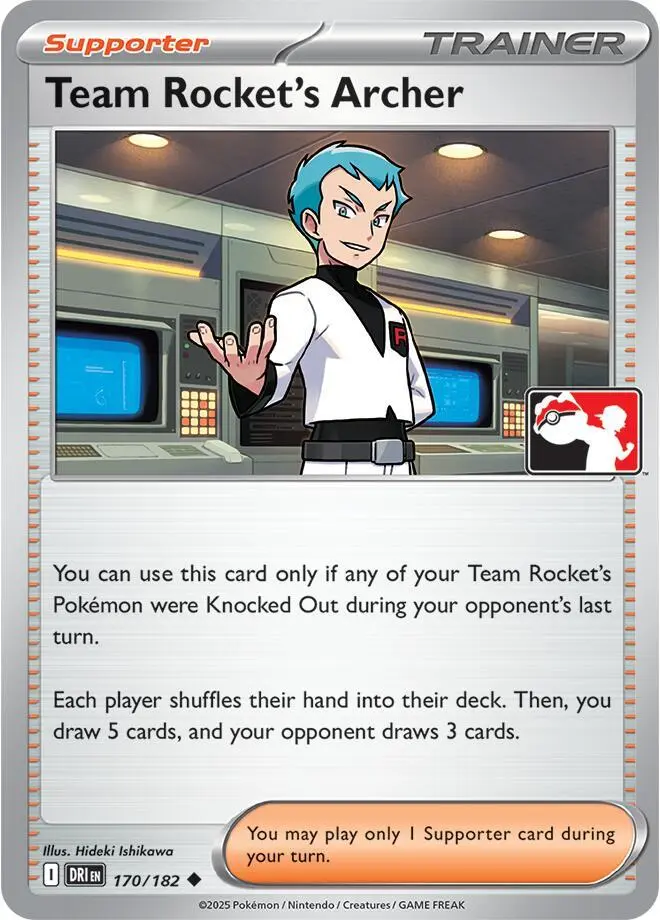 Team Rocket's Archer #170/182 S8 — Play! Pokémon Prize Pack Series