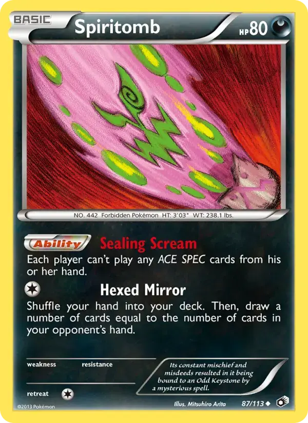 Carte Pokémon Spiritomb #87 — Trésors Légendaires